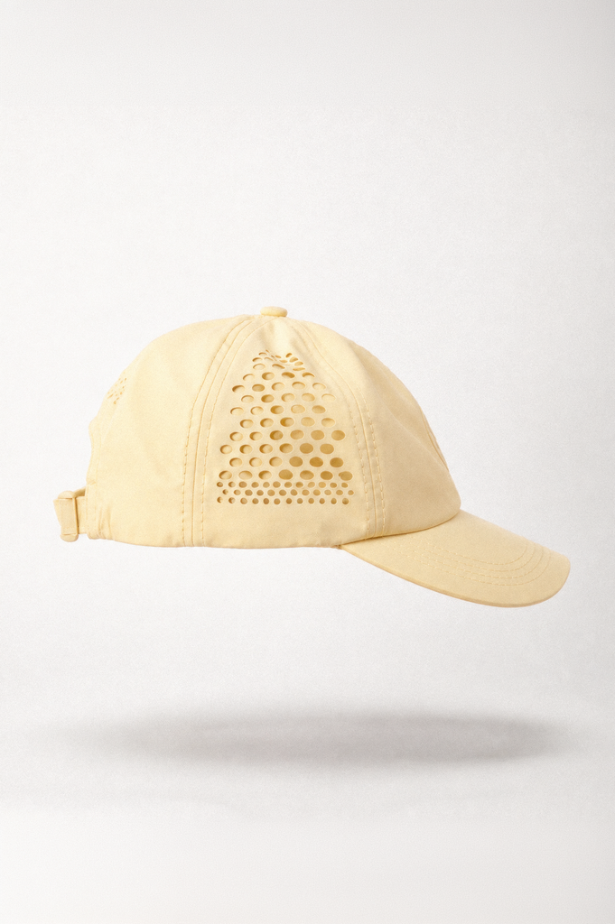 J BALVIN LASER CUT 6 PANEL CAP YELLOW