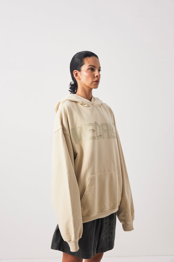 HOODIE MEDELLÍN TAPE CREMA