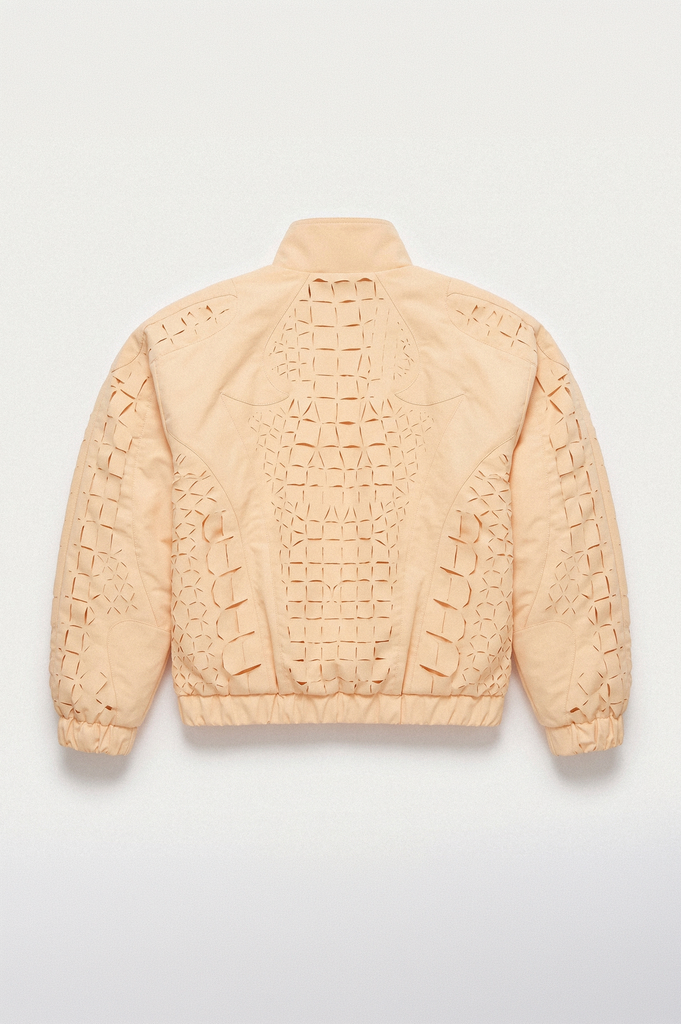 J BALVIN CROC LASER CUT TRACK JACKET YELLOW