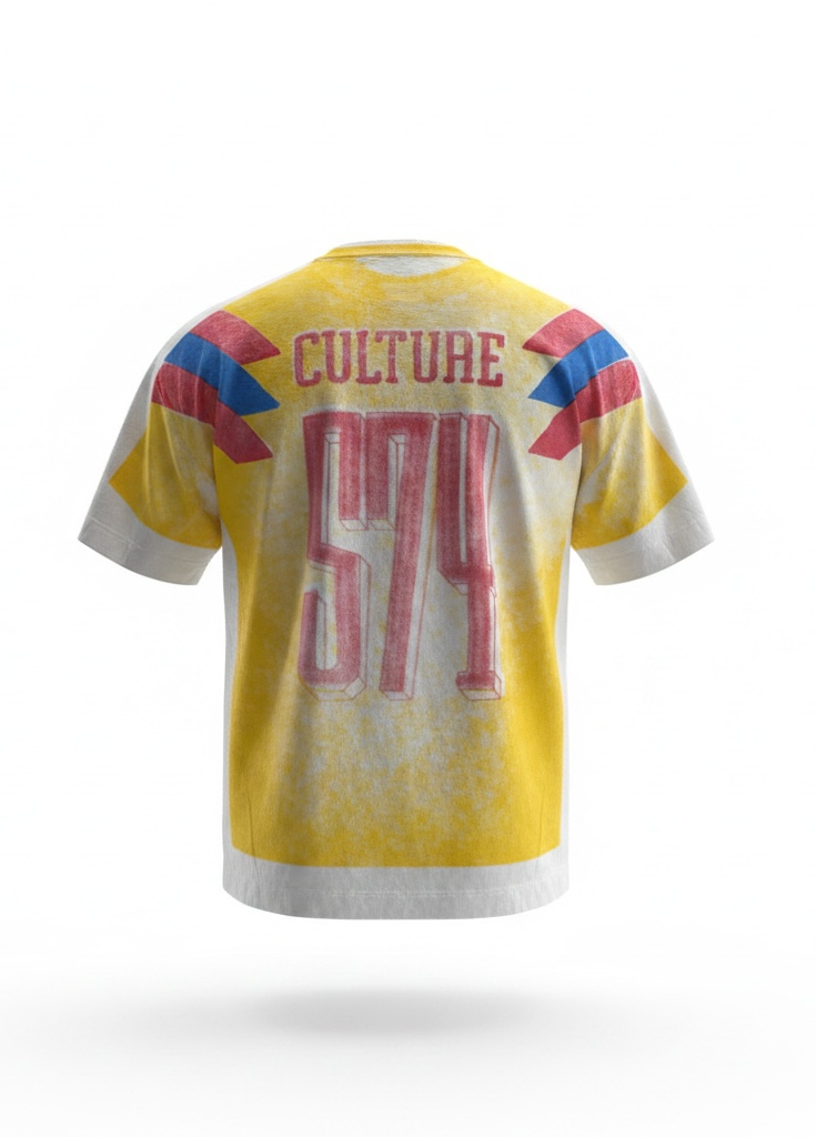 CAMISETA COLOMBIA 574 CULTURE BLANCO/AMARILLO