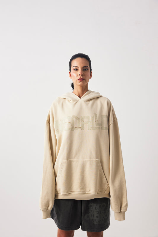HOODIE MEDELLÍN TAPE CREMA