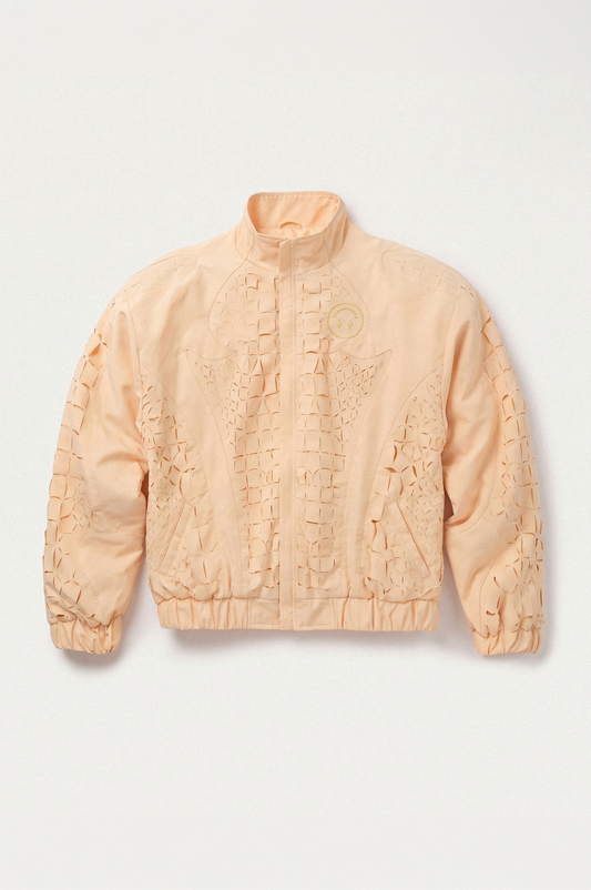 J BALVIN CROC LASER CUT TRACK JACKET YELLOW