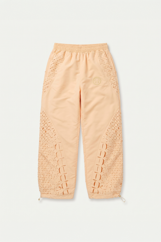 J BALVIN CROC LASER CUT TRACK PANTS YELLOW