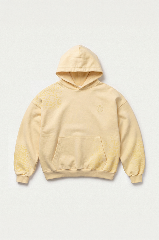 J BALVIN EMBROIDERED CROCODILE HOODIE YELLOW