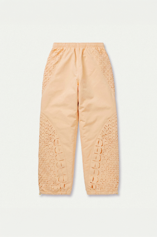 J BALVIN CROC LASER CUT TRACK PANTS YELLOW