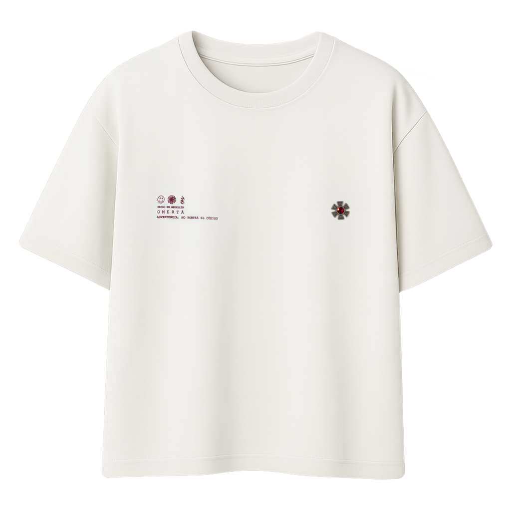 OMERTA PIN T-SHIRT IVORY